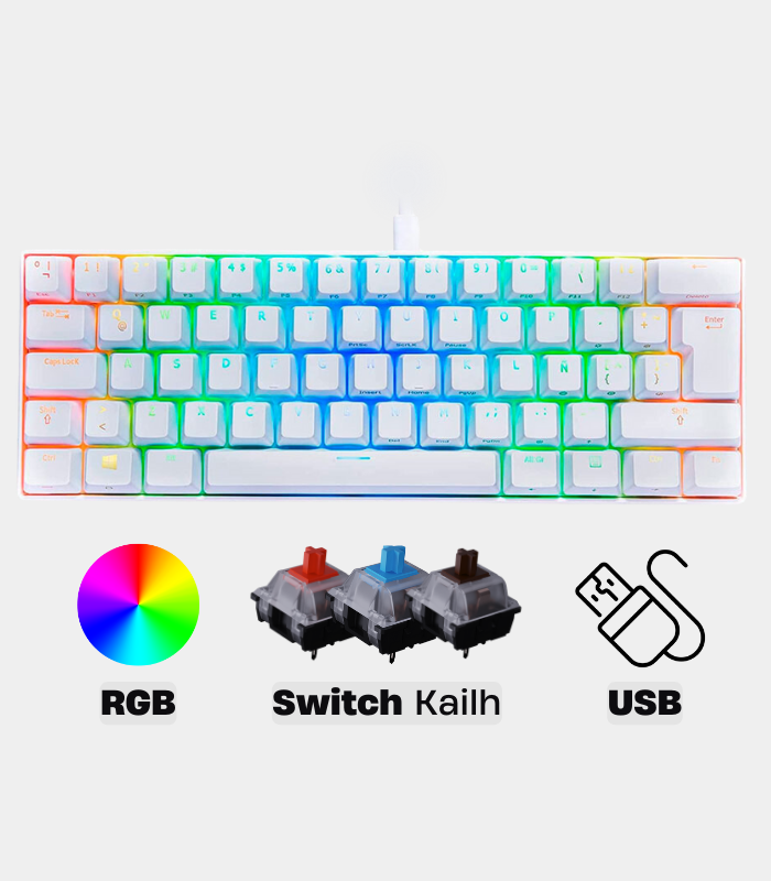 Teclado Mecánico VSG Mintaka RGB Blanco