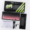 Teclado Mecánico Aula F75 Pro RGB Rosado Negro EN - Imagen 9