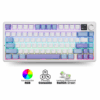 Teclado Mecánico Aula F75 Max RGB Blanco/Azul/Purpura EN