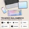 Teclado Mecánico Aula F75 RGB Blanco/Azul/Azul Claro SP - Imagen 4