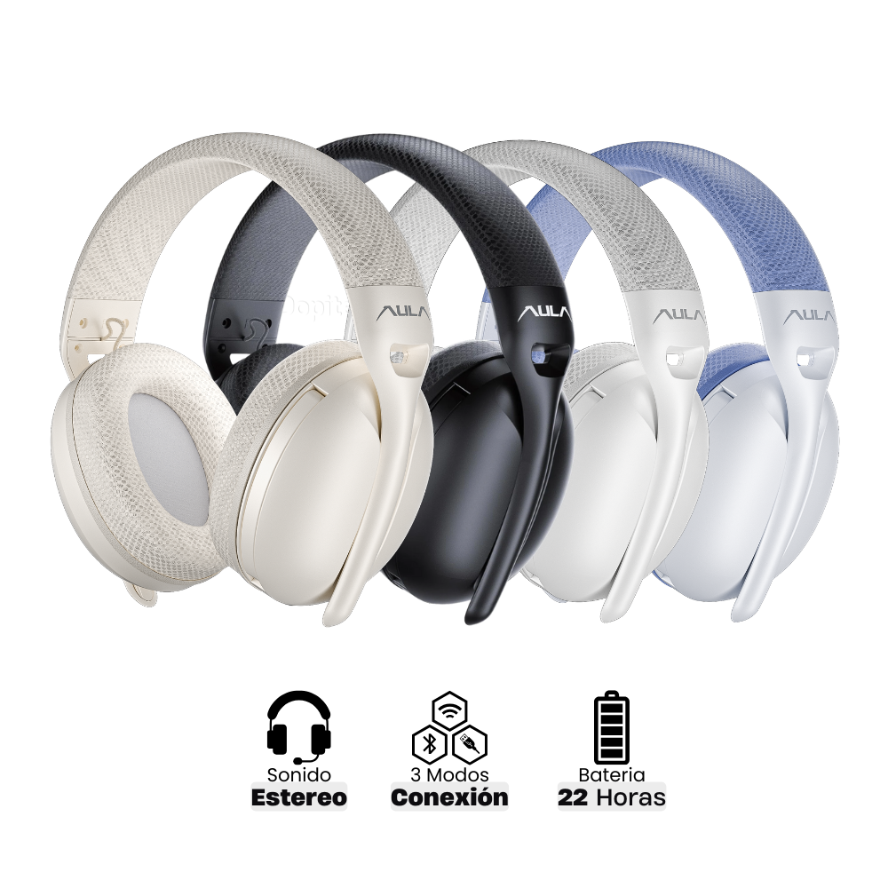 Audifono Aula S6 Negro Audífono Inalámbrico Aula S6 Stereo Sound - Imagen 1